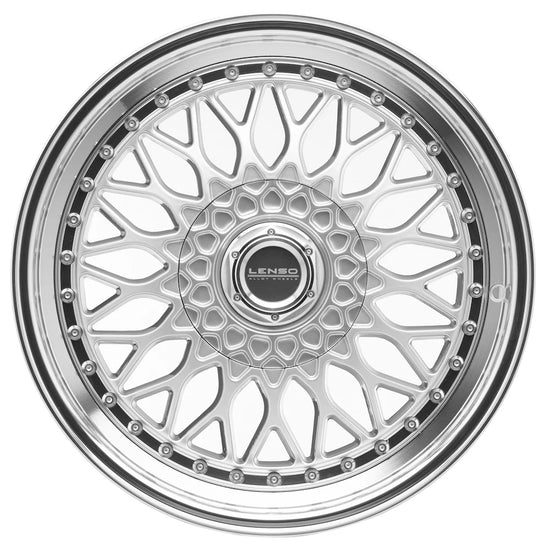 Lenso BSX Wheel Silver Mirror Lip