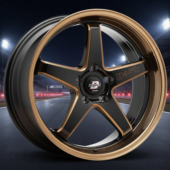 Lenso D-1FC Wheel Gloss Black Copper Milling Copper Lip