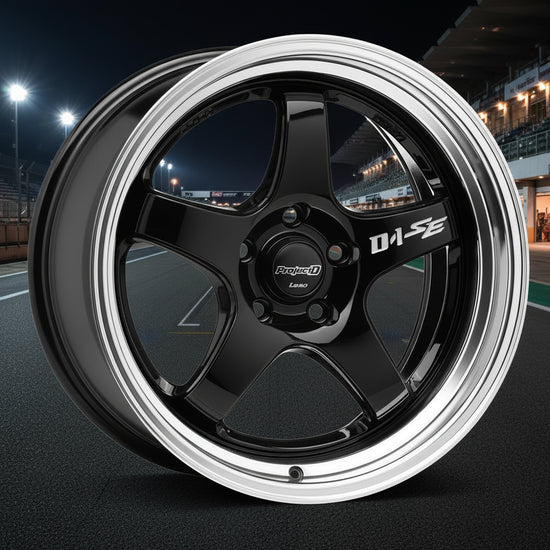 Lenso D-1SE Wheel Gloss Black Mirror Lip