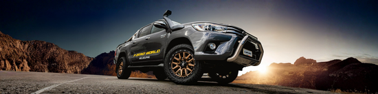 Toyota Hilux on Lenso Marvel wheels in Dirty Bronze