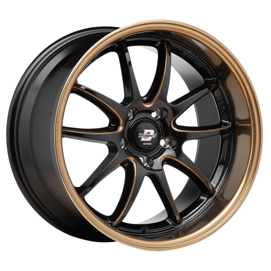 Lenso 90-Z Wheel Gloss Black Copper Milling Copper Lip