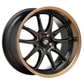 Lenso 90-Z Wheel Gloss Black Copper Milling Copper Lip