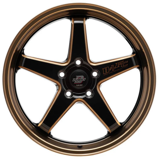 Lenso D-1FC Wheel Gloss Black Copper Milling Copper Lip