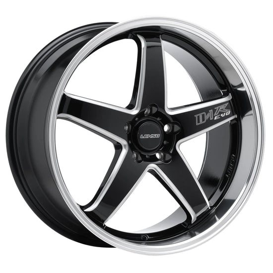 Lenso D1R-EVO Wheel Gloss Black Milled Mirror Lip