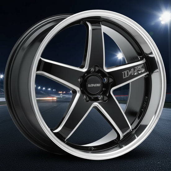 Lenso D1R-EVO Wheel Gloss Black Milled Mirror Lip