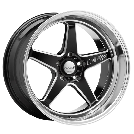Lenso D-1SF Wheel Gloss Black Milled Mirror Lip