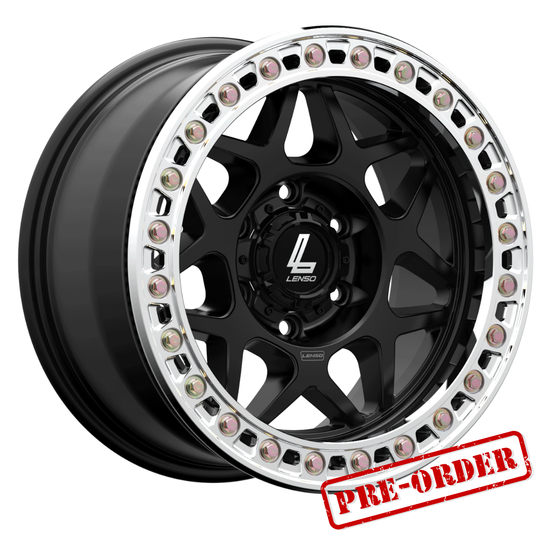 Lenso AMADA (Beadlock) Wheel Satin Black Machined Ring