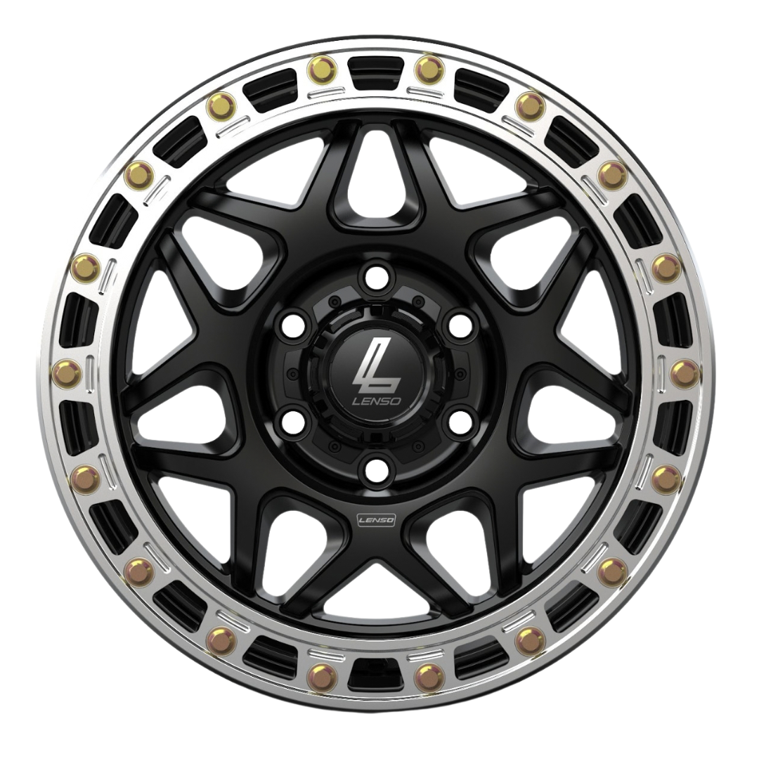 Lenso KAOS (Imitation) Wheel Satin Black Machined Ring (PRE ORDER NOW)