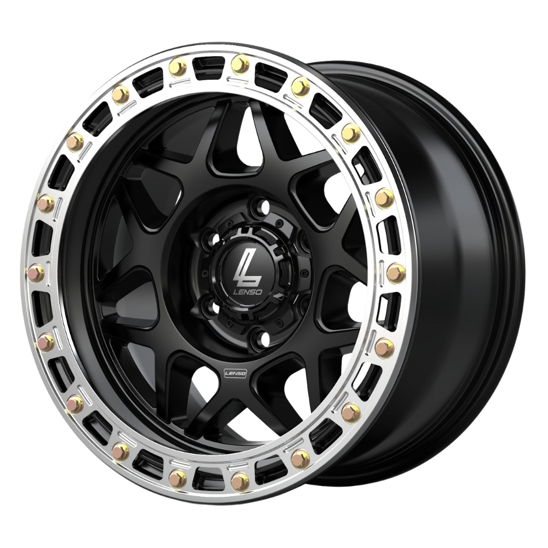 Lenso KAOS (Imitation) Wheel Satin Black Machined Ring (PRE ORDER NOW)