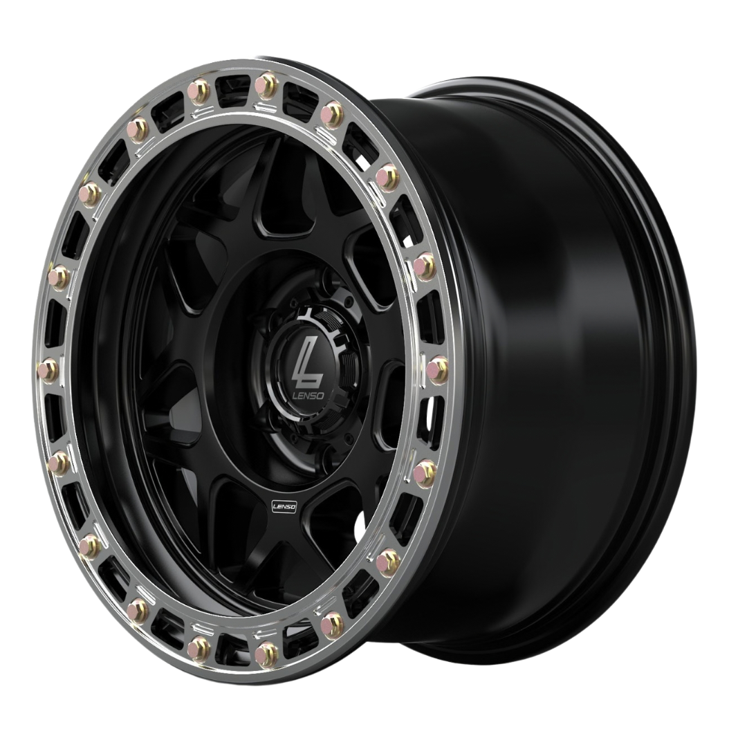 Lenso KAOS (Imitation) Wheel Satin Black Machined Ring (PRE ORDER NOW)