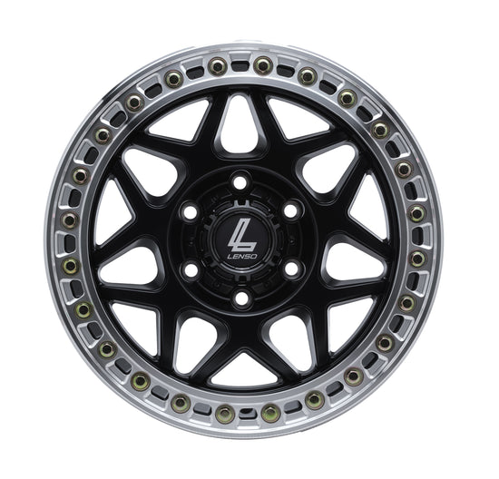 Lenso AMADA (Beadlock) Wheel Satin Black Polished