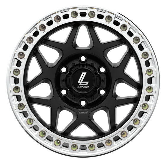 Lenso AMADA (Beadlock) Wheel Satin Black Polished