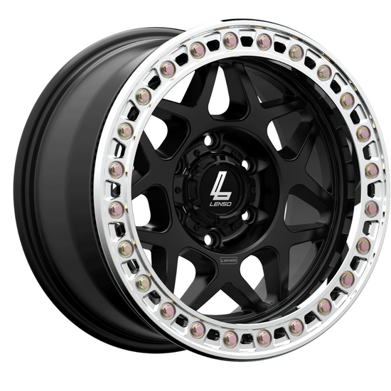 Lenso AMADA (Beadlock) Wheel Satin Black Polished