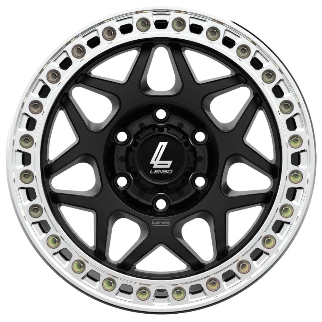 Lenso KAOS (Imitation) Wheel Satin Black Machined Ring (PRE ORDER NOW)
